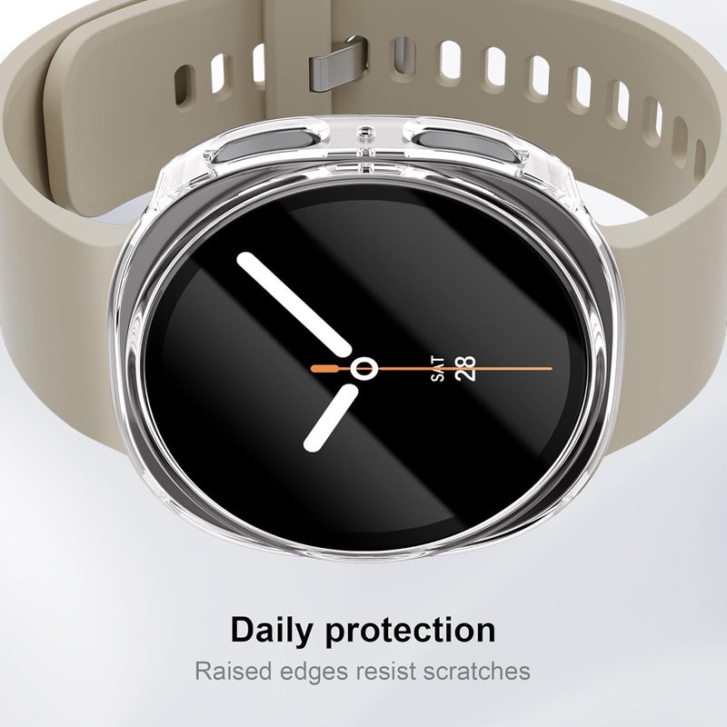 Wowstrap 6 Pack Case With Tempered Glass for Samsung Galaxy Watch 8 Screen Protector 44mm Men Women,Hard PC Overall Protection Anti-Slip Scratch-Resistant Cover for Samsung Galaxy Watch 8 Case 44mm Accessories - Image 4